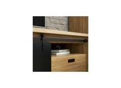 Tv-meubel Kaszimiro 203cm - decor - waterford eik & zwart- Tv-Meubels|Tv-Meubels