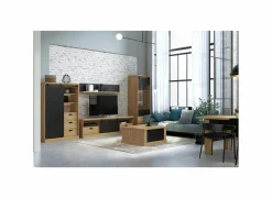 Tv-meubel Kaszimiro 203cm - decor - waterford eik & zwart- Tv-Meubels|Tv-Meubels