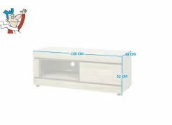 Tv-meubel Marnix 130cm - decor - bruin- Tv-Meubels|Tv-Meubels