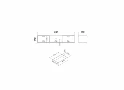 Tv-Meubels|Tv-Meubels|Tv-meubel Media 177cm - melamine - zwart