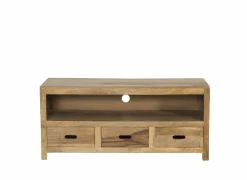 Tv-meubel Ploutos 125cm - mango massief - naturel- Tv-Meubels|Tv-Meubels