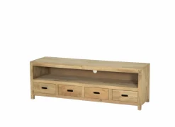 Tv-meubel Ploutos 165cm  - mango massief - naturel- Tv-Meubels|Tv-Meubels