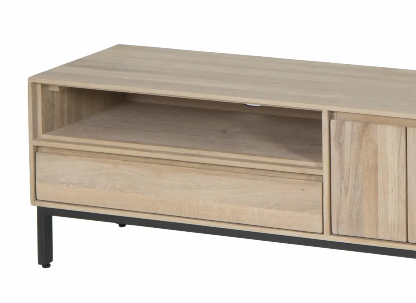 Tv-Meubels|Tv-Meubels|Tv-meubel Polar 145cm - eik massief & fineer & decor - naturel