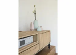 Tv-Meubels|Tv-Meubels|Tv-meubel Polar 145cm - eik massief & fineer & decor - naturel