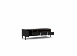 Tv-Meubels|Tv-Meubels|Tv-meubel Roomers 156cm - decor - zwart & walnoot