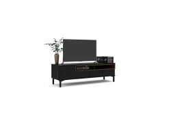 Tv-Meubels|Tv-Meubels|Tv-meubel Roomers 156cm - decor - zwart & walnoot