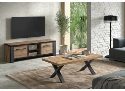 Tv-meubel Samuel 160cm - decor - denver eik & zwart- Tv-Meubels|Tv-Meubels