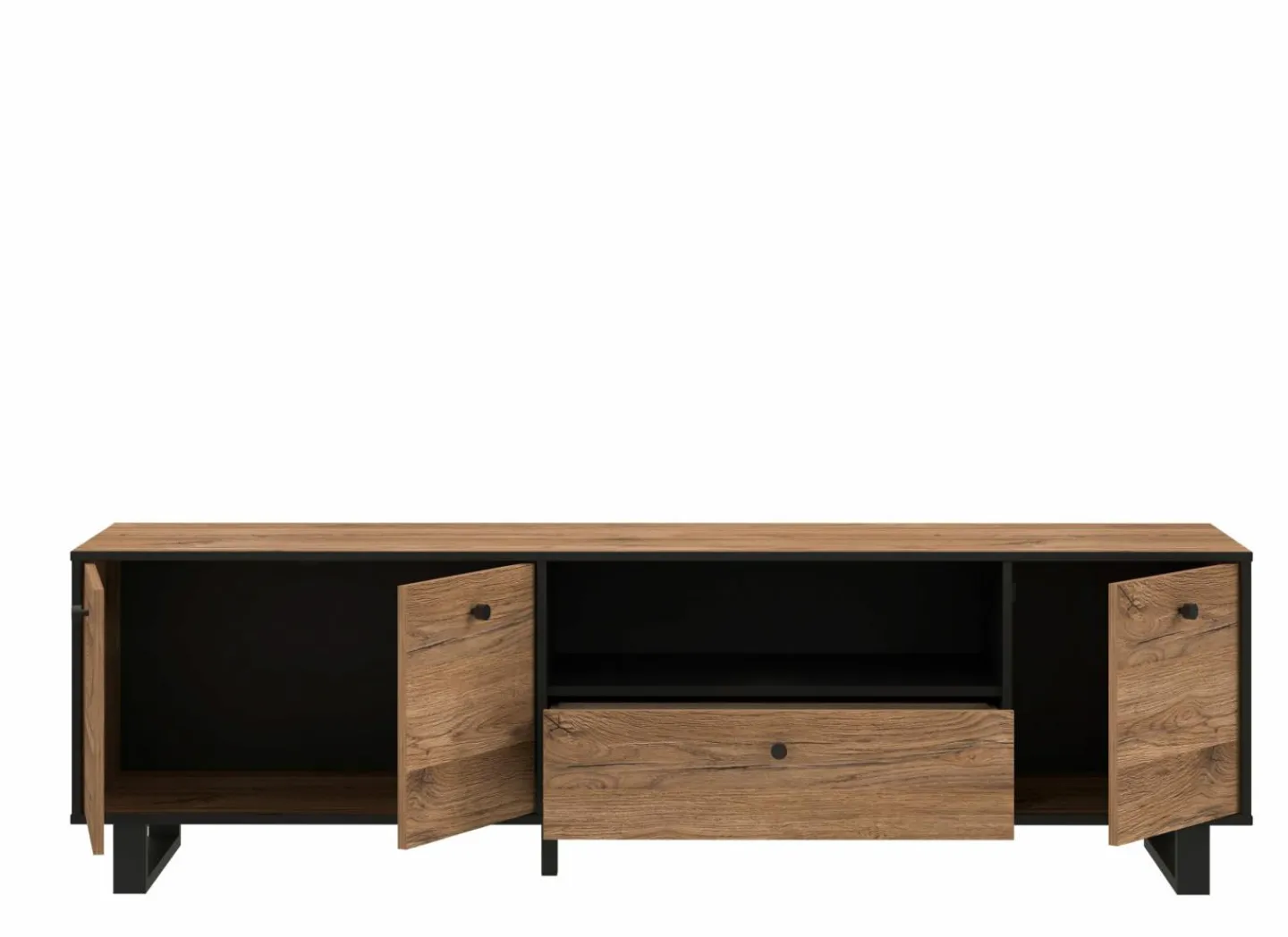 Tv-meubel Sewill 181cm - decor - eik & zwart- Tv-Meubels|Tv-Meubels