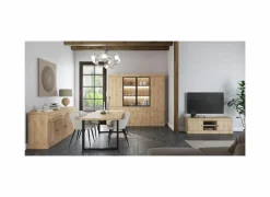 Tv-meubel Valencia 155cm - melamine - lichte eik- Tv-Meubels|Tv-Meubels