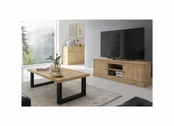 Tv-meubel Valencia 155cm - melamine - lichte eik- Tv-Meubels|Tv-Meubels