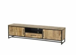 Tv-meubel Woodcraft 190cm - mango massief - bruin- Tv-Meubels|Tv-Meubels
