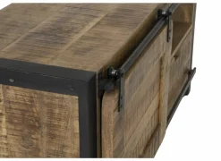 Tv-meubel Woodstock 120x45cm - mango massief & metaal - naturel & zwart- Tv-Meubels|Tv-Meubels