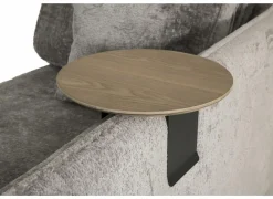 Bijzettafels|Universeel Armtafeltje 8-24cm - metaal - eiklook & zwart