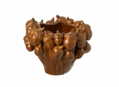 Herfstdecoratie|Vazen & Bloempotten|Vaas Karpo H16cm - keramiek - bruin