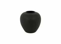 Vazen & Bloempotten|Vazen & Bloempotten|Vaas Rily H22cm - keramiek - zwart