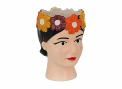 Vaas Yucaton H18,2cm - keramiek - multicolor- Vazen & Bloempotten|Vazen & Bloempotten