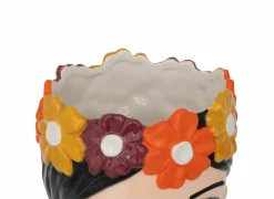 Vaas Yucaton H18,2cm - keramiek - multicolor- Vazen & Bloempotten|Vazen & Bloempotten