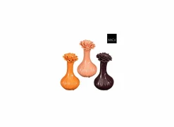 Edelman Vaas Yvke H23cm - keramiek - paars/roze/oranje- Vazen & Bloempotten|Vazen & Bloempotten