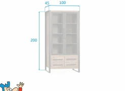 Vitrinekasten|Vitrinekasten|Vitrinekast Cascade 100cm - lamulux - mokka