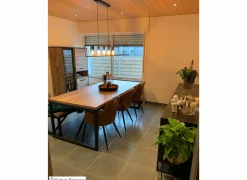 Vitrinekast 114cm - decor - bruin & zwart- Vitrinekasten|Vitrinekasten