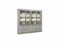 Vitrinekast 250cm - decor - dark forest- Vitrinekasten|Wandmeubels