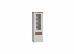 Draaideurkasten|Vitrinekasten|Vitrinekast Duro 71cm - decor - pine white & antique oak