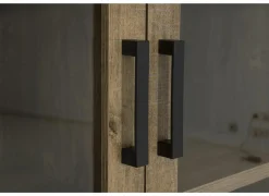 Vitrinekasten|Vitrinekasten|Vitrinekast Esther 110cm - decor - industrial oak