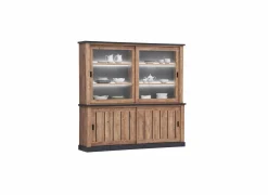 Vitrinekasten|Vitrinekasten|Vitrinekast Etienne 221cm - decor - zwart