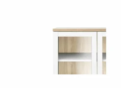 Vitrinekasten|Vitrinekasten|Vitrinekast Roomers 89cm - decor - witte eik