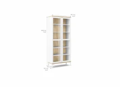 Vitrinekasten|Vitrinekasten|Vitrinekast Roomers 89cm - decor - witte eik