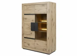 Vitrinekasten|Vitrinekasten|Vitrinekast Sanmarino 120cm - melamine - canyon oak