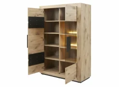 Vitrinekasten|Vitrinekasten|Vitrinekast Sanmarino 120cm - melamine - canyon oak