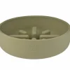 Voerbakken|Voerbak Sili Trage voederbak 1400ml - silicoon - kaki