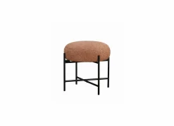 Poefs & Voetenbankjes|Voetenbank Anaïs Ø40cm - polyestervezel/metaal - rood