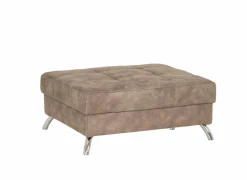 Voetenbank San Francisco 103x86cm stof taupe- Poefs & Voetenbankjes