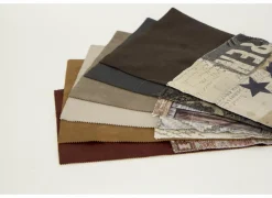 Voetenbank San Francisco 103x86cm stof cognac- Poefs & Voetenbankjes