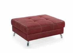 Voetenbank San Francisco 103x86cm stof rood- Poefs & Voetenbankjes
