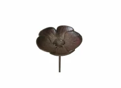 Tuindecoratie|Vogelbad Blume H75cm - gietijzer - bruin
