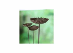 Tuindecoratie|Vogelbad Blume H75cm - gietijzer - bruin