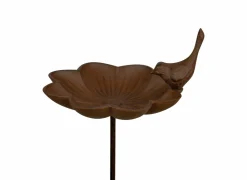 Tuindecoratie|Vogelbad H91cm - gietijzer - roest