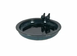 Tuindecoratie|Vogelbad L 37x9,7cm - keramiek - trendy petrol