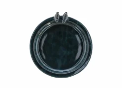 Tuindecoratie|Vogelbad L 37x9,7cm - keramiek - trendy petrol