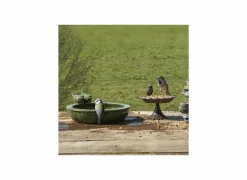 Tuindecoratie|Vogelbad Vogelbad wit groen blauw