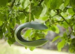 Vogelhuisje 24,5x15,5x18,5cm - bamboevezel - groen- Tuindecoratie