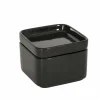 Bewaardozen|Voorraadpot Square Cup 10x10x5,5cm - keramiek - zwart glanzend