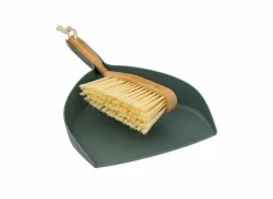 Vuilblik en borstel FSC - groen & bruin- Poetsgerief