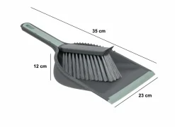 Poetsgerief|Vuilblik en borstel grijs