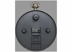 Klokken & Wekkers|Wandklok Awa Ø27cm - kunststof & glas - bruin