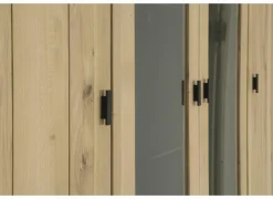 Wandmeubel Grimaldi 230cm - eik massief & decor - naturel- Wandmeubels|Wandmeubels