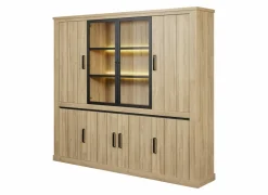 Wandmeubels|Wandmeubels|Wandmeubel Tibo 247cm - decor - French oak